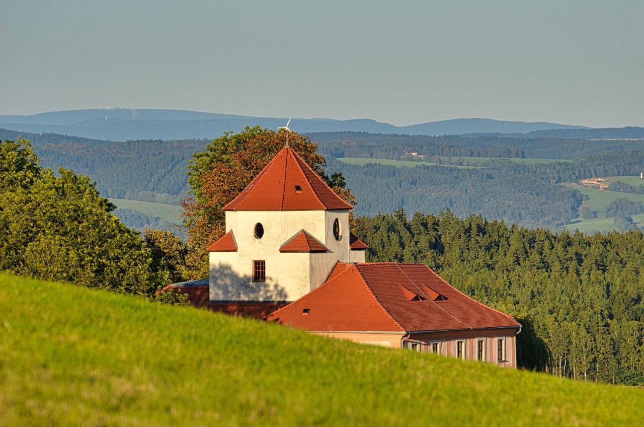 Hotel Garni Schloss Schoenberg Bad Brambach Eksteriør bilde