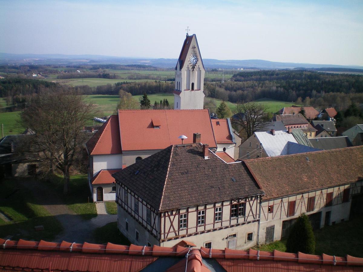 Hotel Garni Schloss Schoenberg Bad Brambach Eksteriør bilde